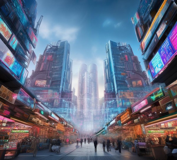义乌商贸城，商贸新天地，数字未来